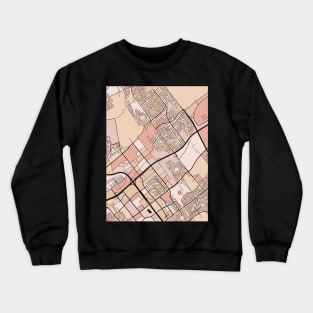 Laval Map Pattern in Soft Pink Pastels Crewneck Sweatshirt